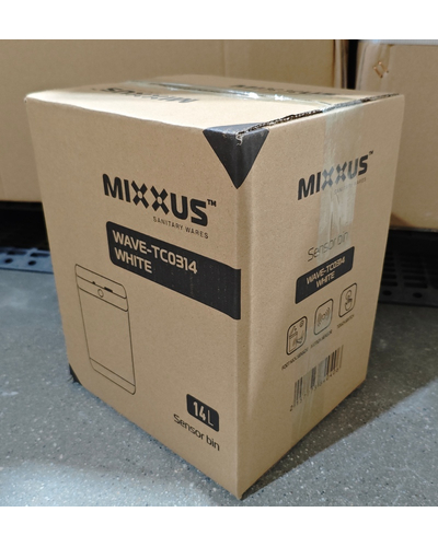 Мусорное ведро сенсорное прямоугольное Mixxus Wave-TC0314 White 14 л (цвет белый) (MI8404)