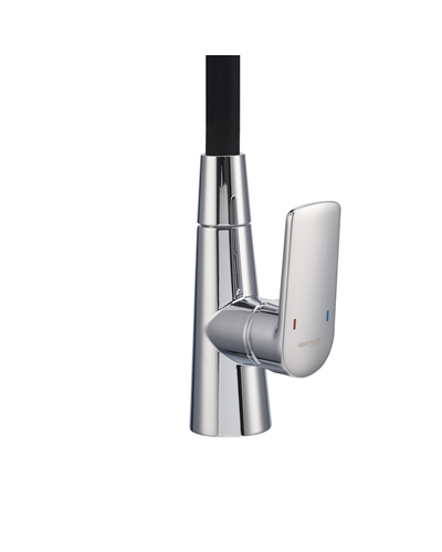 Змішувач для кухні Mixxus Premium Matis 011-T (NUT) Refl.Black (Колір хром+силік.вилив чорний) (MI8266)