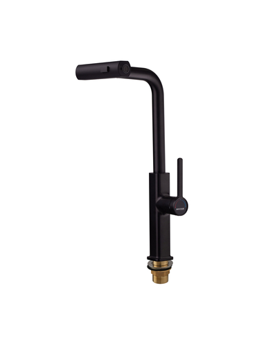 Змішувач для кухні з висувним виливом Mixxus Premium Hammer 014 Black (MI6954)