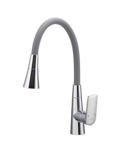 Змішувач для кухні Mixxus Premium Matis 011-T (NUT) Refl.Gray (Колір хром+силік.вилив сірий) (MI8267)