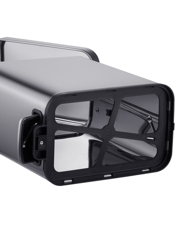 Мусорное ведро с плавным закрытием прямоугольное Mixxus Premium Quadro-TC0105 SS Color 5л цвет нержавейка (MI7062)
