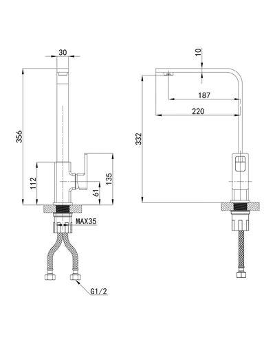 Смеситель для кухни Mixxus Premium Loren 017 (MI6802)