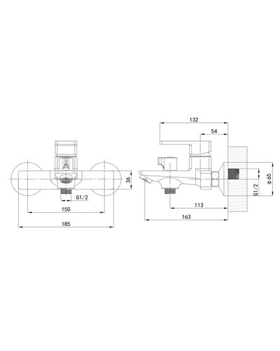 Смеситель для ванны Mixxus Premium Loren 009 EURO (MI6800)