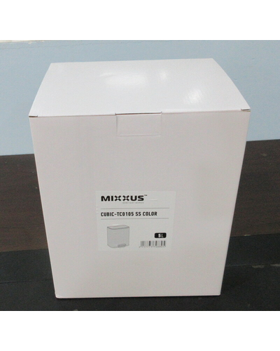 Мусорное ведро с плавным закрытием прямоугольное Mixxus Cubic-TC0105 SS Color 5л цвет нержавейка (MI7088)