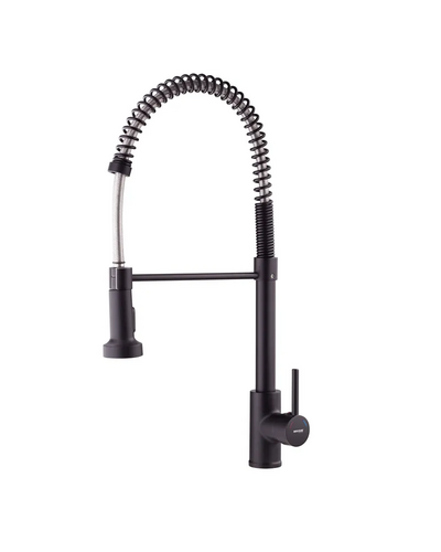 Смеситель для кухни с изливом пружина Mixxus Premium Spring 017 Black (MI6951)