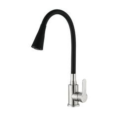 Смеситель для кухни Mixxus Dax-011 REFL.Black с силиконовым изливом (MI6559)