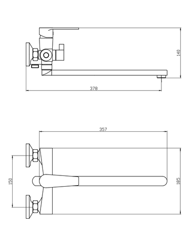 Змішувач для ванни Mixxus Rodos 006 (Euro) (MI6268)