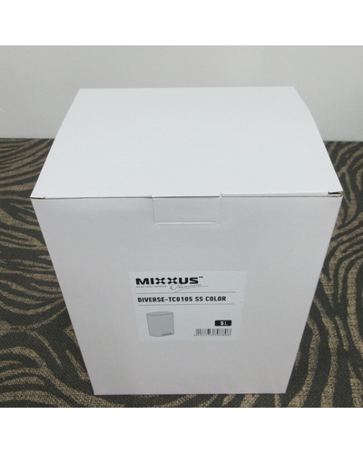 Мусорное ведро с плавным закрытием овальное Mixxus Premium Diverse-TC0105 SS Color 5л цвет нержавейка (MI7078)