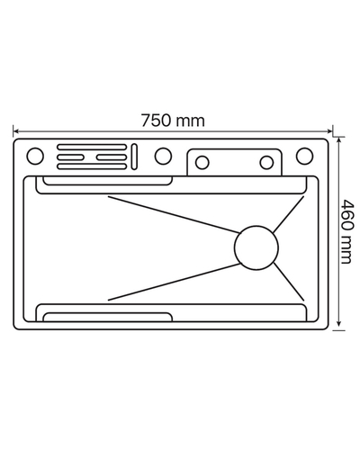 Мойка многофункциональная Zerix ZH7546-SET-06.SUS304 DECOR со встроенным смесителем (ZX5682) Мойка многофункциональная Zerix ZH7546-SET-06.SUS304 DECOR со встроенным смесителем (ZX5682)