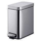 Мусорное ведро с плавным закрытием прямоугольное Mixxus Premium Quadro-TC0105 SS Color 5л цвет нержавейка (MI7062)
