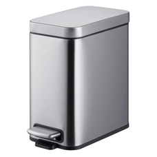 Відро для сміття з плавним закриттям прямокутне Mixxus Premium Quadro-TC0105 SS Color 5л колір нержавійка (MI7062)
