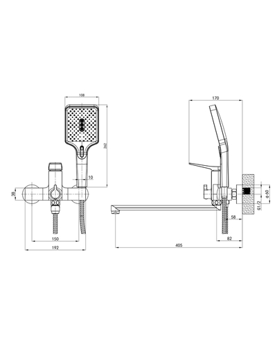 Змішувач для ванни Mixxus Premium Degas 006 (EURO) (MI8247)