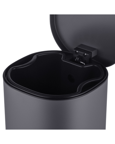 Мусорное ведро с плавным закрытием овальное Mixxus Premium Olivary-TC0105 Graphite 5 л цвет графит (MI7063)