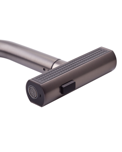 Змішувач для кухні з висувним виливом Mixxus Premium Hammer 014 Graphite (MI6955)