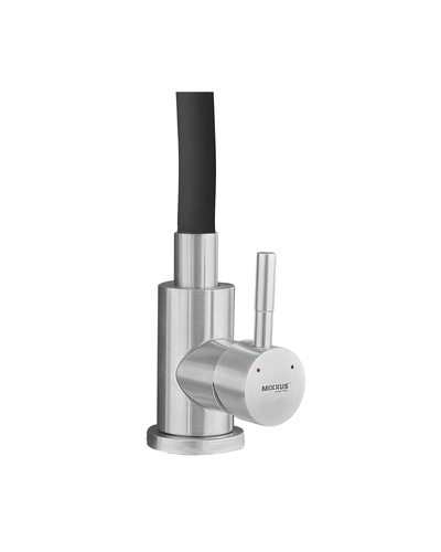 Смеситель для кухни Mixxus SUS-011-T REFL.Black с силиконовым изливом из нерж. стали SUS304, излив черный (MI8226)