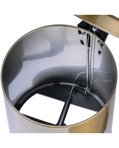 Мусорное ведро с плавным закрытием круглое Mixxus Ellipse-TC0205 Brushed Gold 5л (цвет матовое золото) (MI8400)
