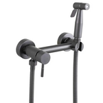 Змішувач настінний з гігієнічним душем Mixxus SUS-222 Graphite з нержавіючої сталі SUS304 (MX9884)