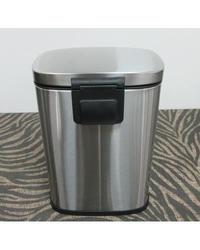Відро для сміття з плавним закриттям прямокутне Mixxus Bevel-TC0105 SS Color 5л колір наржавійка (MI7086)