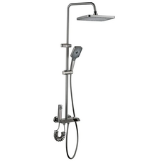 Душова система зі змішувачем Mixxus Premium Neptune 009-J Graphite з кнопкою перемикання, 4 режими (MI6833)