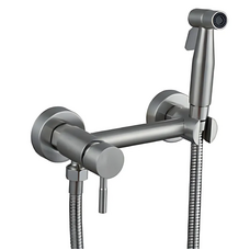 Змішувач настінний з гігієнічним душем Mixxus SUS-222 з нержавіючої сталі SUS304 (MX0679)