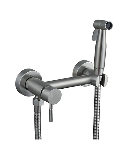 Змішувач настінний з гігієнічним душем Mixxus SUS-222 з нержавіючої сталі SUS304 (MX0679)