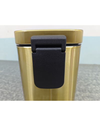 Мусорное ведро с плавным закрытием прямоугольное Mixxus Premium Quadro-TC0105 Brushed Gold 5 л (цвет матовое золото) (MI8394)