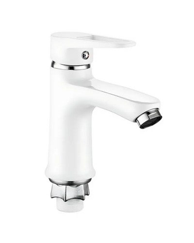 Смеситель для умывальника Mixxus Elba 001 (NUT) White (без подвода) (MI6584)