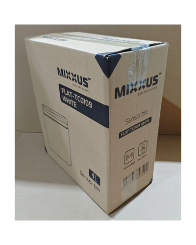 Мусорное ведро сенсорное овальное Mixxus Flat-TC0109 White 9 л цвет белый (MI7074)
