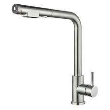 Смеситель для кухни с выдвижным изливом Mixxus Lux-021 Pull из нерж. стали SUS304 (MI8229)