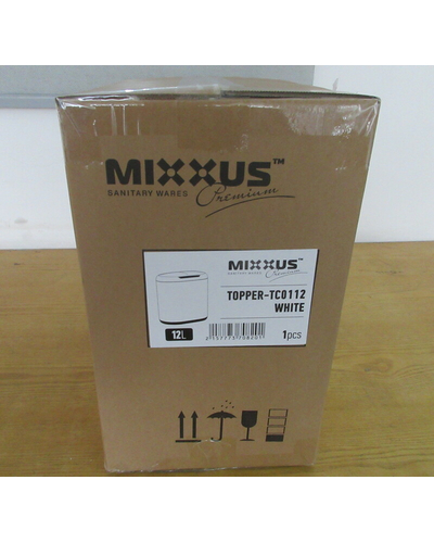 Мусорное ведро сенсорное овальное Mixxus Premium Topper-TC0112 White 12л цвет белый (MI7082)