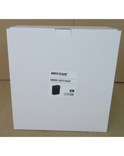 Мусорное ведро с плавным закрытием прямоугольное Mixxus Diverse-TC0312 Black 12л цвет черный (MI7091)