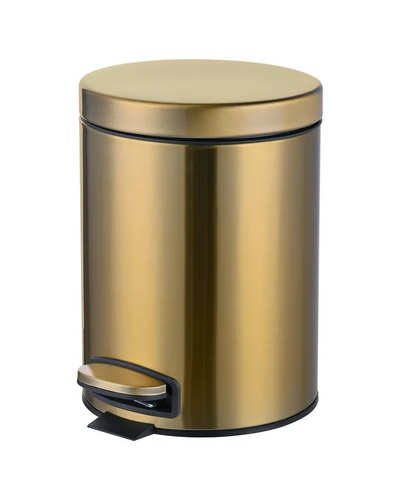 Мусорное ведро с плавным закрытием круглое Mixxus Ellipse-TC0205 Brushed Gold 5л (цвет матовое золото) (MI8400)