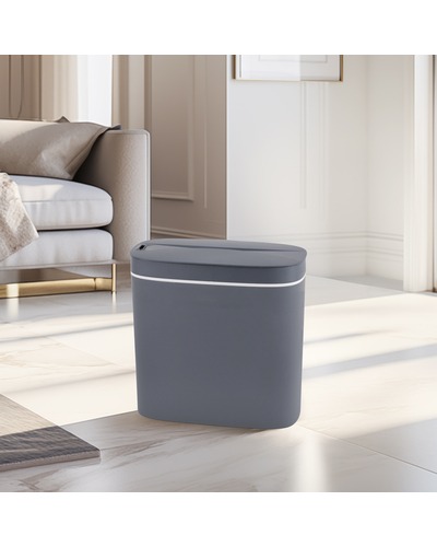 Мусорное ведро сенсорное овальное Mixxus Flat-TC0109 Graphite 9 л цвет графит (MI7075)