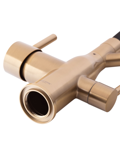 Змішувач для кухні Mixxus Premium Gravity 021 Brushed Gold REFL.Black (MI6981)