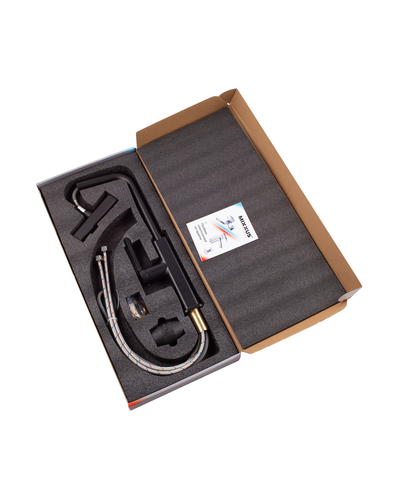 Змішувач для кухні з висувним виливом Mixxus Premium Hammer 014 Black (MI6954)