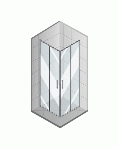 Душова кабіна без піддону Mixxus Cubic SC01-90x90x185-TR Graphite прозоре скло 4мм (MI6907)