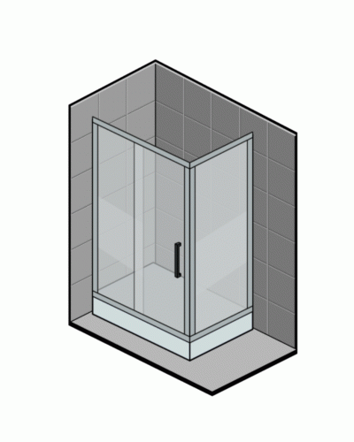 Душова кабіна без піддону Mixxus Hard SC01-120x80x185-TR Chrome прозоре скло 5мм (MI6912)