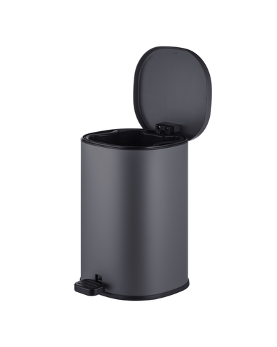 Мусорное ведро с плавным закрытием овальное Mixxus Premium Olivary-TC0105 Graphite 5 л цвет графит (MI7063)