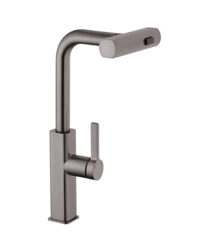 Змішувач для кухні з висувним виливом Mixxus Premium Hammer 014 Graphite (MI6955)