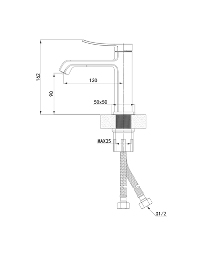 Смеситель для умывальника Mixxus Premium Dali 001 NUT Graphite (MI6756)
