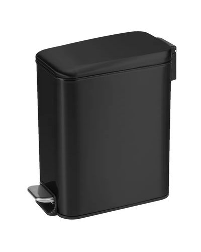 Мусорное ведро с плавным закрытием прямоугольное Mixxus Diverse-TC0312 Black 12л цвет черный (MI7091)