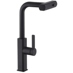 Змішувач для кухні з висувним виливом Mixxus Premium Hammer 014 Black (MI6954)