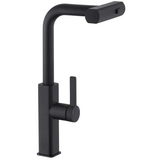 Смеситель для кухни с выдвижным изливом Mixxus Premium Hammer 014 Black (MI6954)