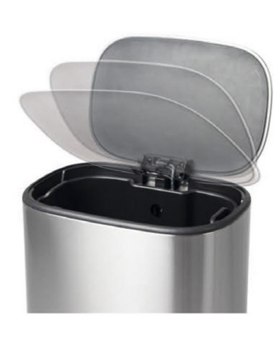 Мусорное ведро с плавным закрытием прямоугольное Mixxus Cubic-TC0105 SS Color 5л цвет нержавейка (MI7088)