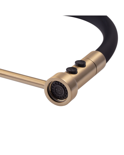 Змішувач для кухні Mixxus Premium Summer 017 Brushed Gold REFL.Black (MI6964)