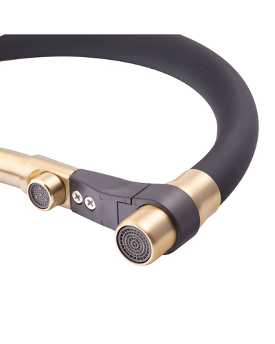 Змішувач для кухні Mixxus Premium Gravity 021 Brushed Gold REFL.Black (MI6981)