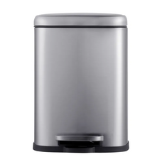 Відро для сміття з плавним закриттям прямокутне Mixxus Premium Style-TC0305 SS Color 5л колір нержавійка (MI7060)