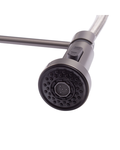 Смеситель для кухни с изливом пружина Mixxus Premium Spring 017 Graphite (MI6952)
