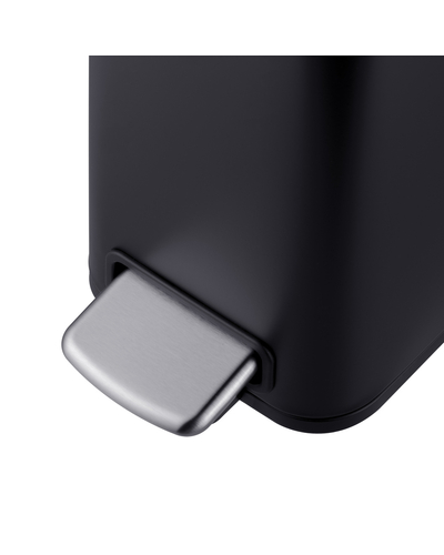Мусорное ведро с плавным закрытием прямоугольное Mixxus Premium Quadro-TC0105 Black 5 л цвет черный (MI7061)