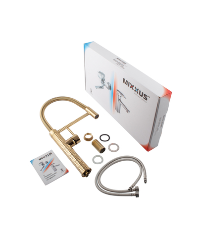 Смеситель для кухни Mixxus Premium Spark 017 GOLD (MI6972)